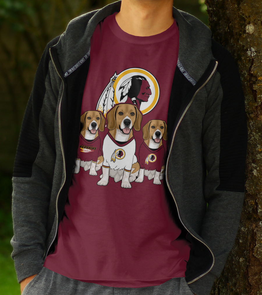 Washington Football Team Beagle Trio T-Shirt