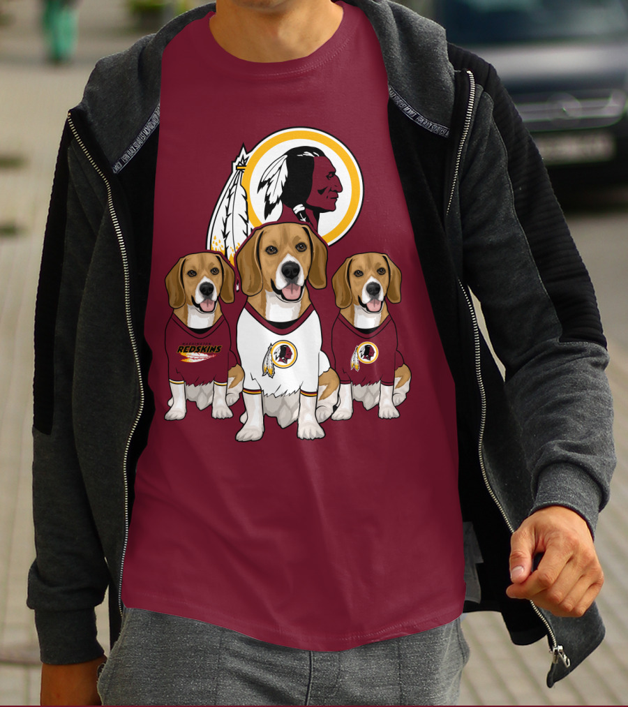 Washington Football Team Beagle Trio T-Shirt