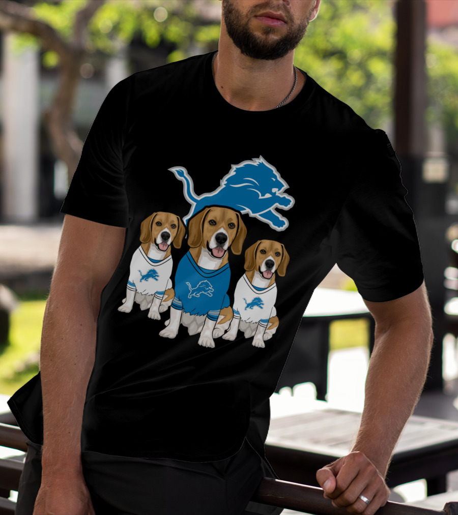 Detroit Lions Beagles T-Shirt