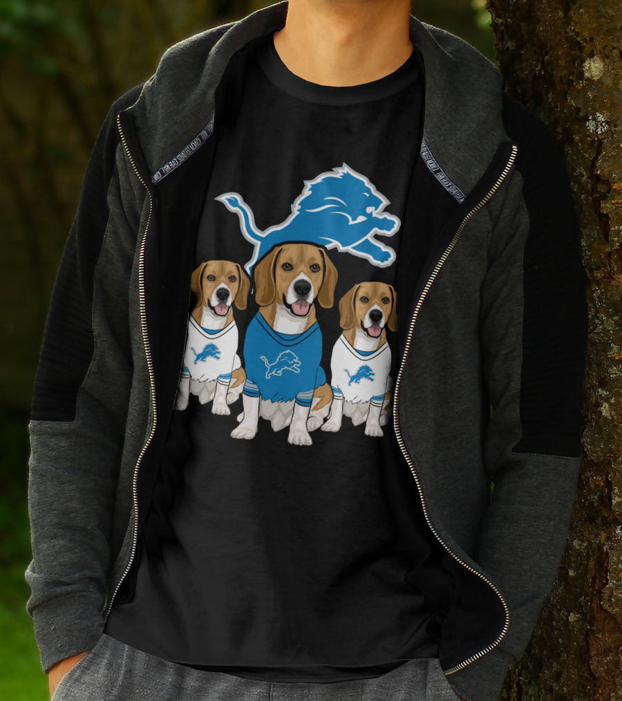 Detroit Lions Beagles T-Shirt