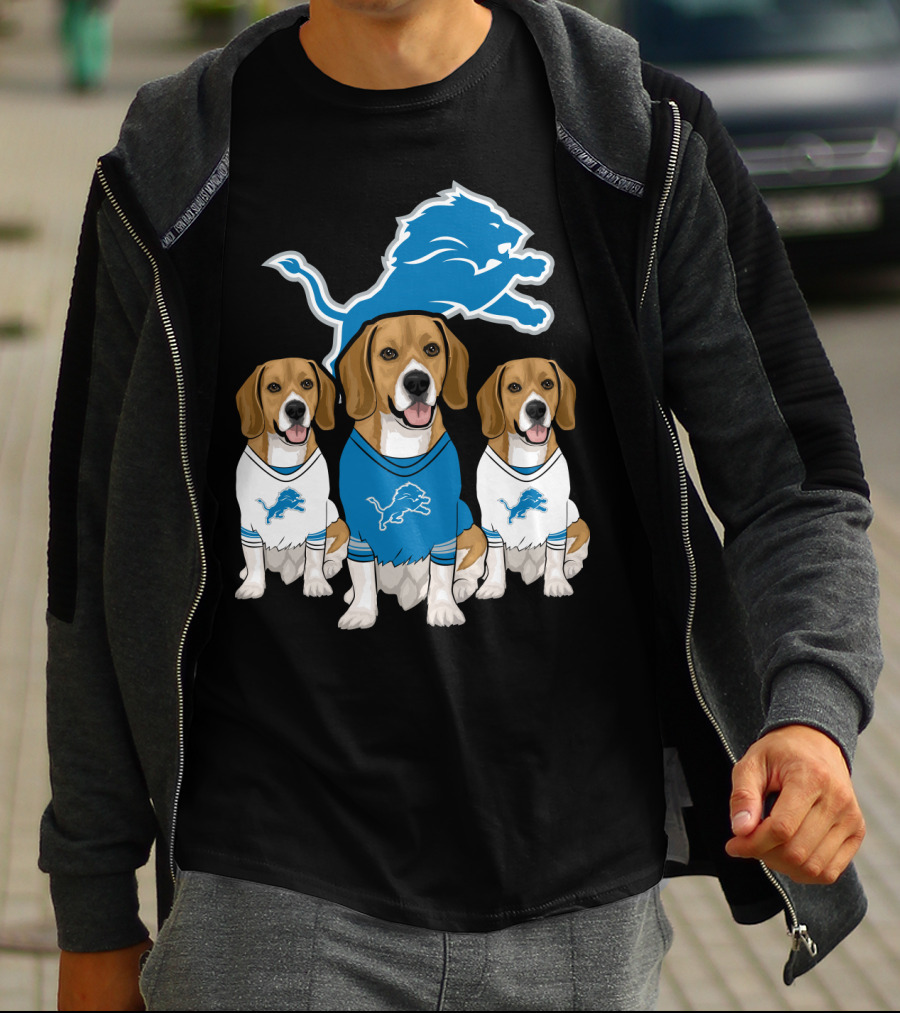 Detroit Lions Beagles T-Shirt