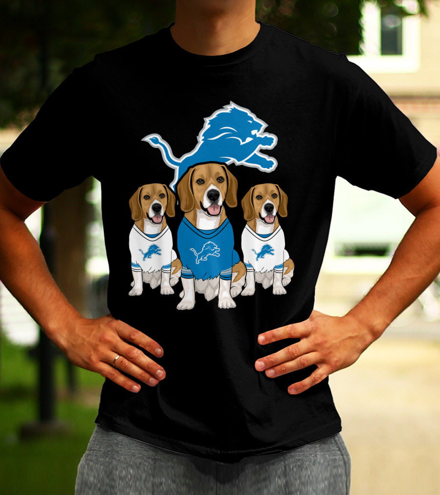 Detroit Lions Beagles T-Shirt