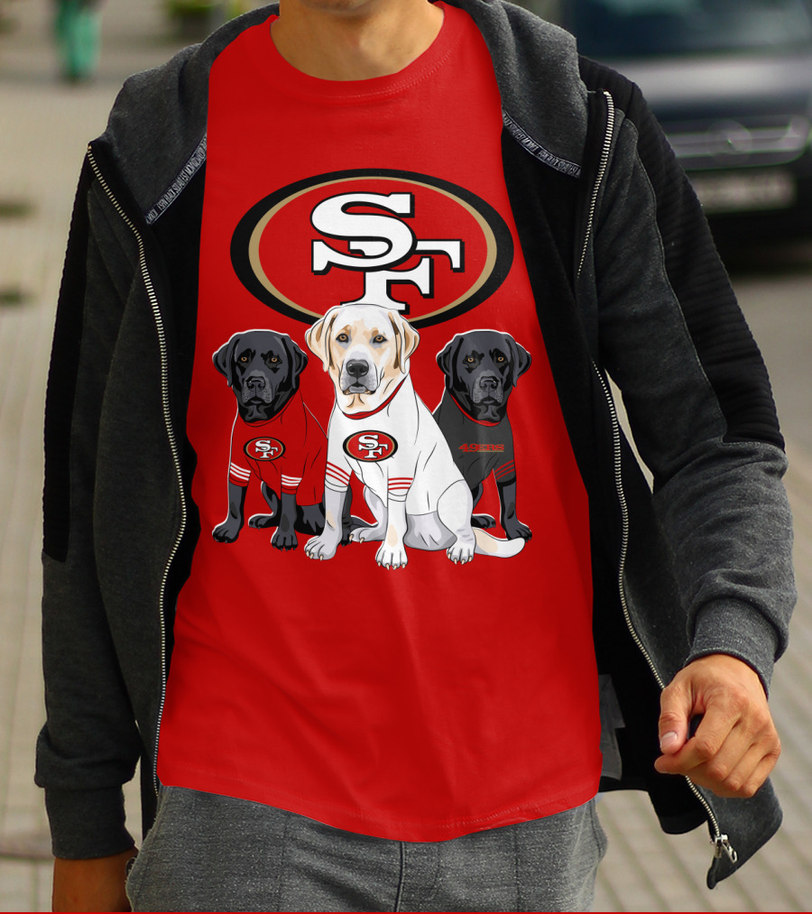 San Francisco 49ers Labrador Retriever Trio T-Shirt