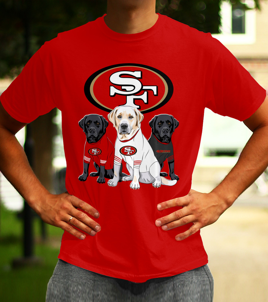 San Francisco 49ers Labrador Retriever Trio T-Shirt
