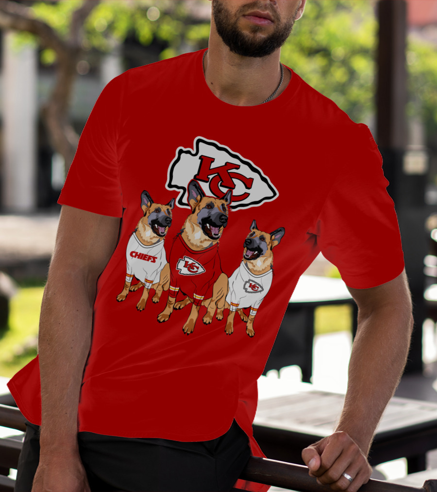 Kansas City Chiefs  German Shepherd T-Shirt