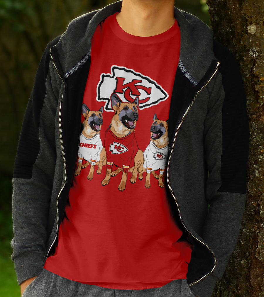 Kansas City Chiefs  German Shepherd T-Shirt