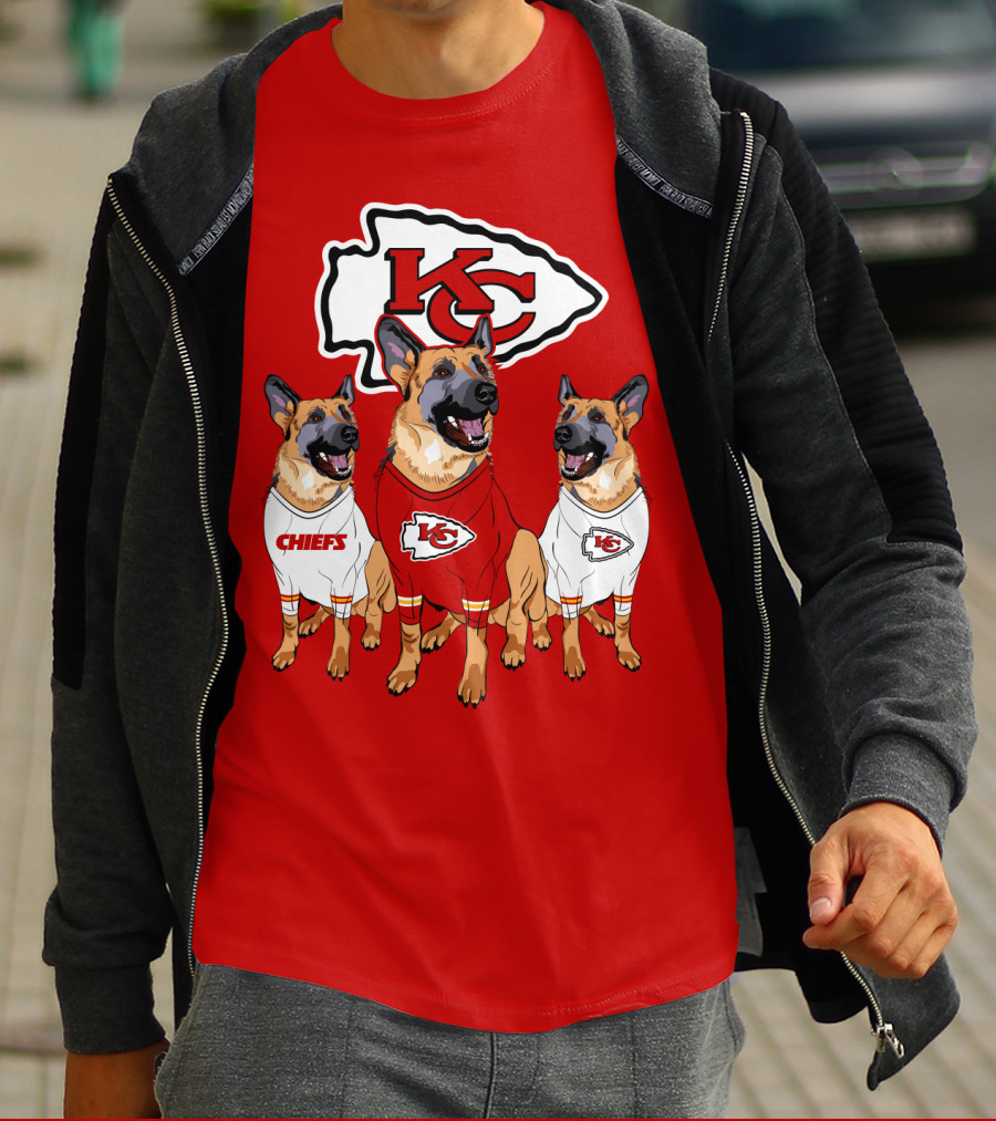 Kansas City Chiefs  German Shepherd T-Shirt