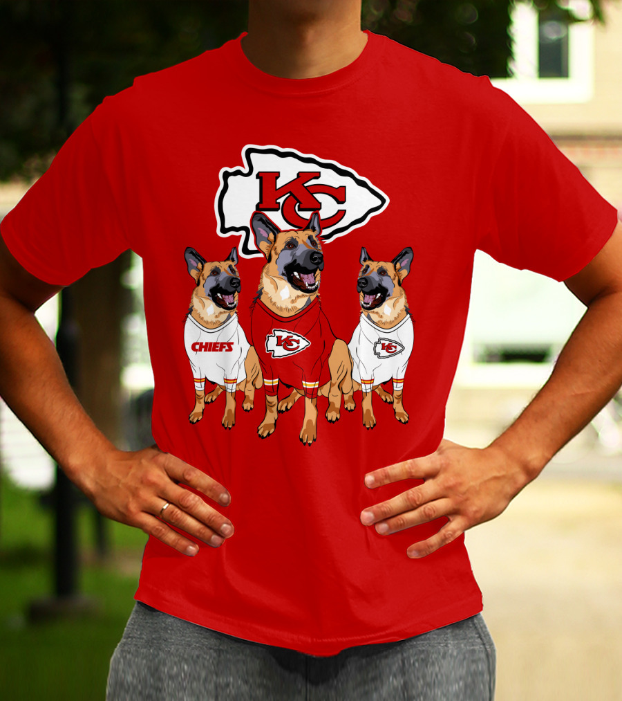 Kansas City Chiefs  German Shepherd T-Shirt