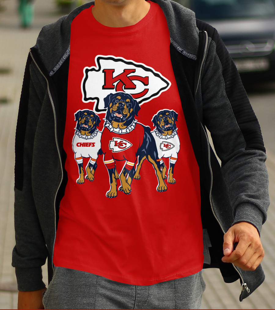 Kansas City Chiefs Rottweiler Trio T-Shirt
