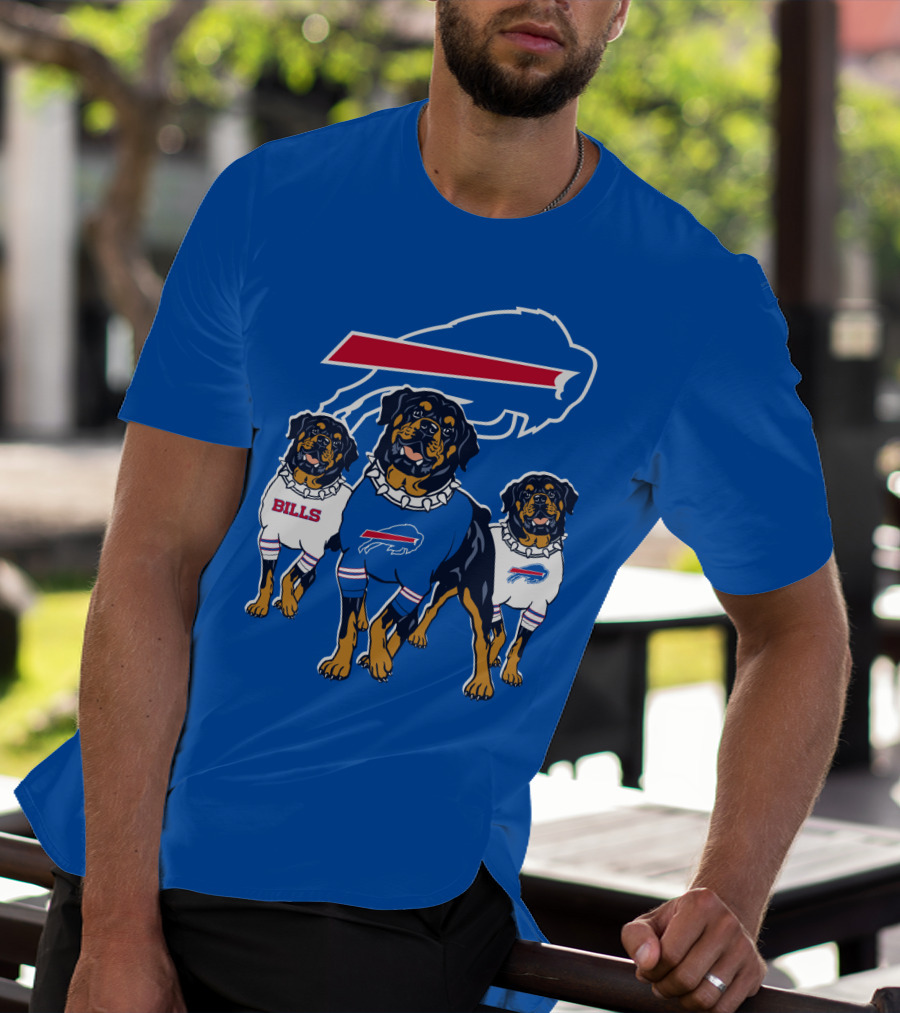 Buffalo Bills Rottweiler Trio Blue Spirit T-Shirt