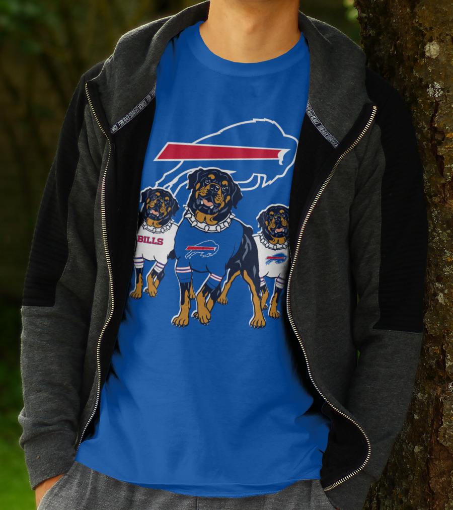 Buffalo Bills Rottweiler Trio Blue Spirit T-Shirt