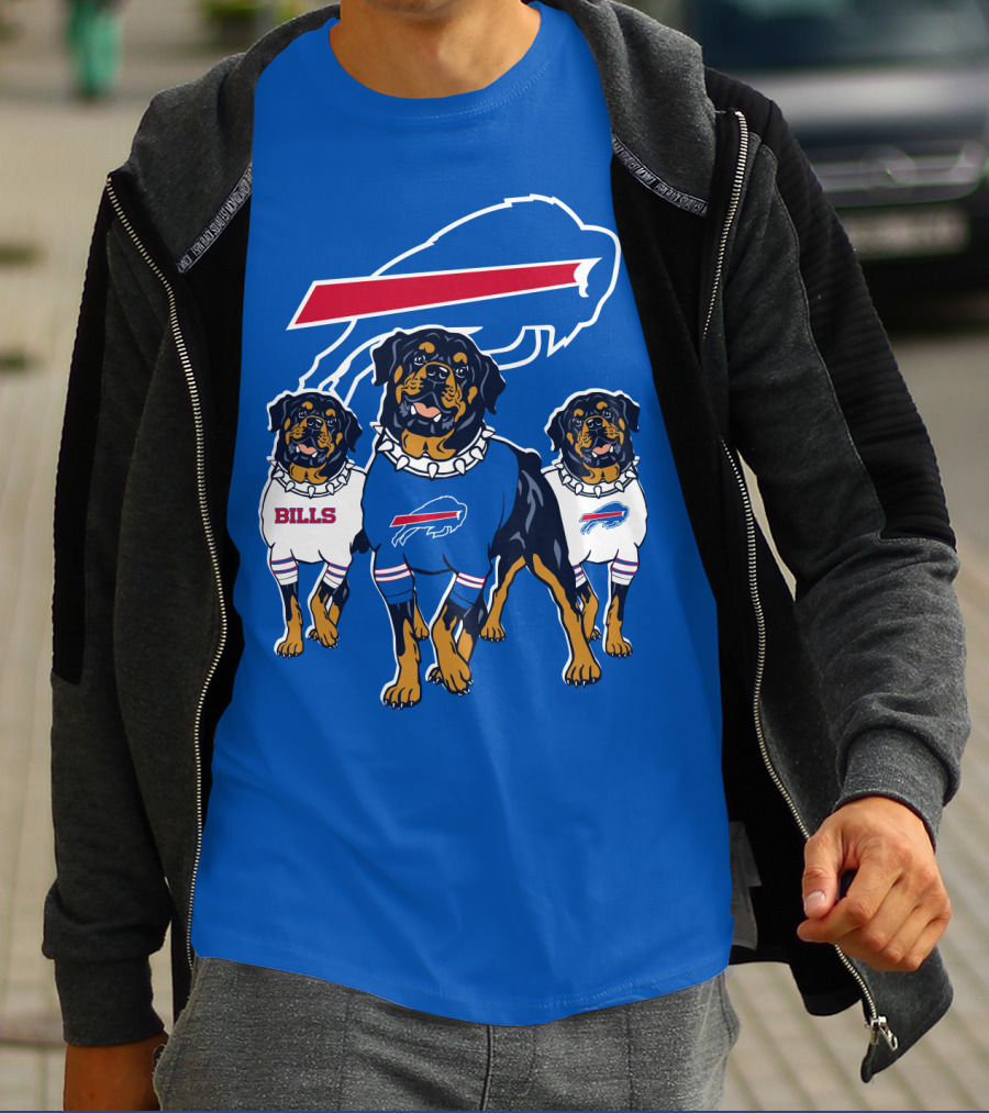 Buffalo Bills Rottweiler Trio Blue Spirit T-Shirt