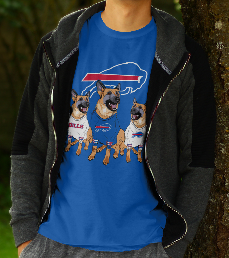 Buffalo Bills German Shepherd Trio T-Shirt