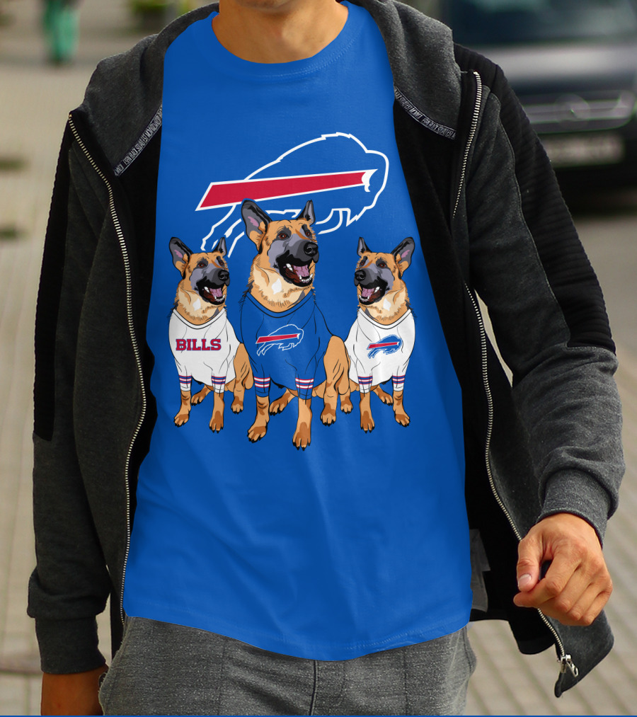 Buffalo Bills German Shepherd Trio T-Shirt