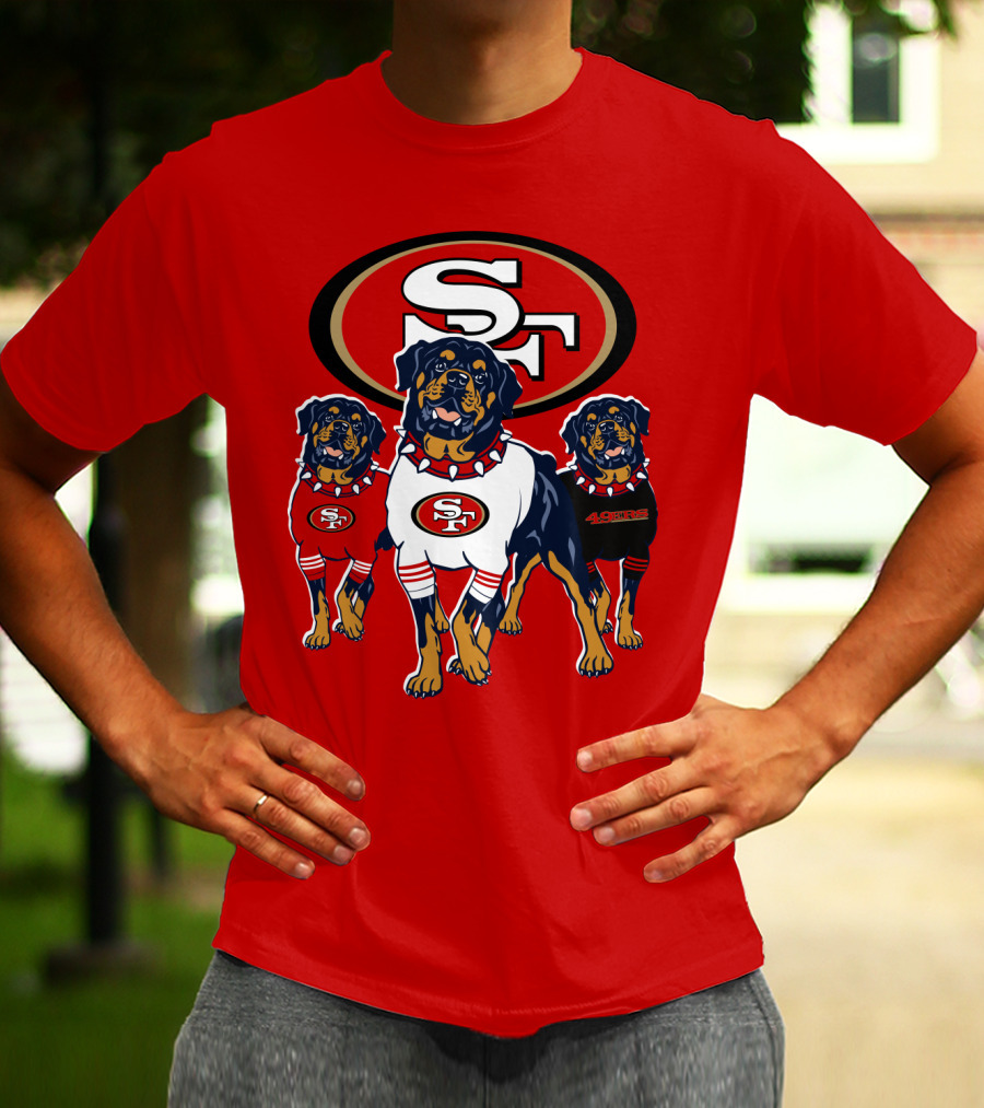 San Francisco 49ers Rottweiler Trio T-Shirt