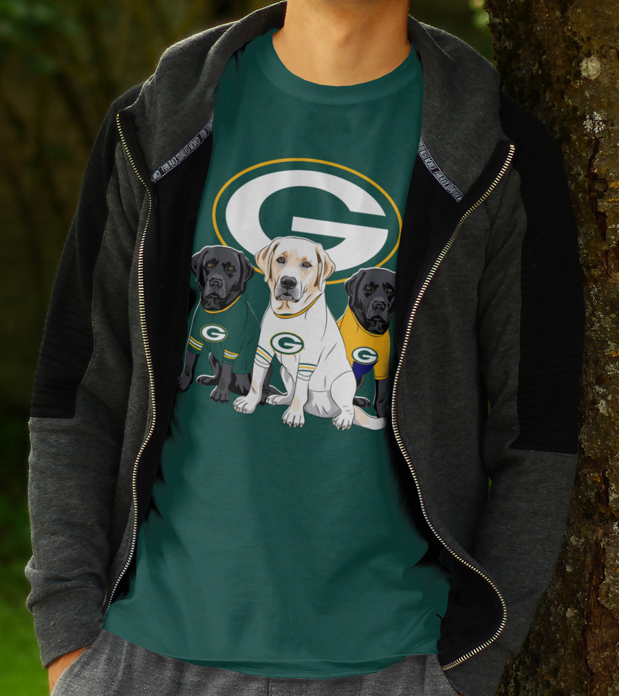 Green Bay Packers Labrador Retriever Trio T-Shirt