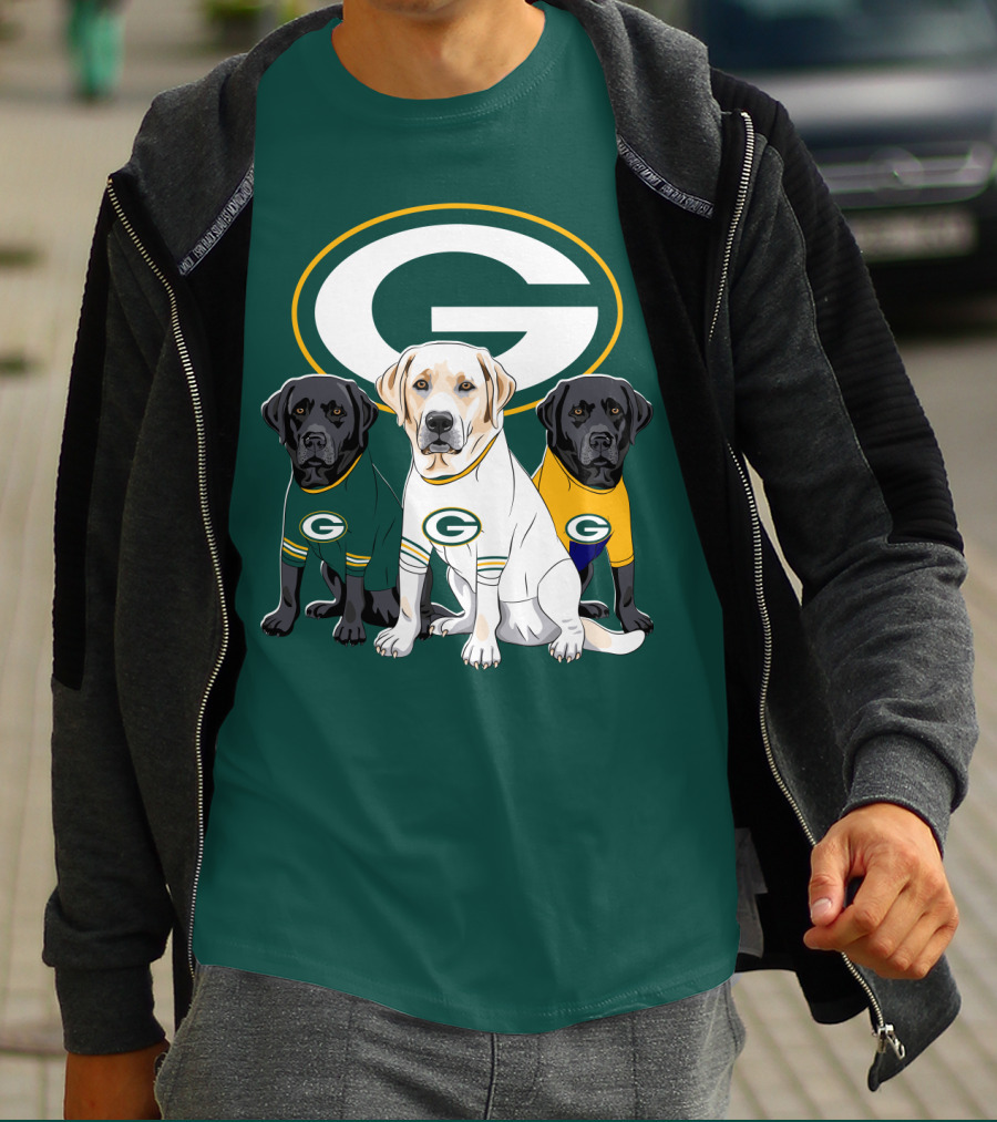 Green Bay Packers Labrador Retriever Trio T-Shirt