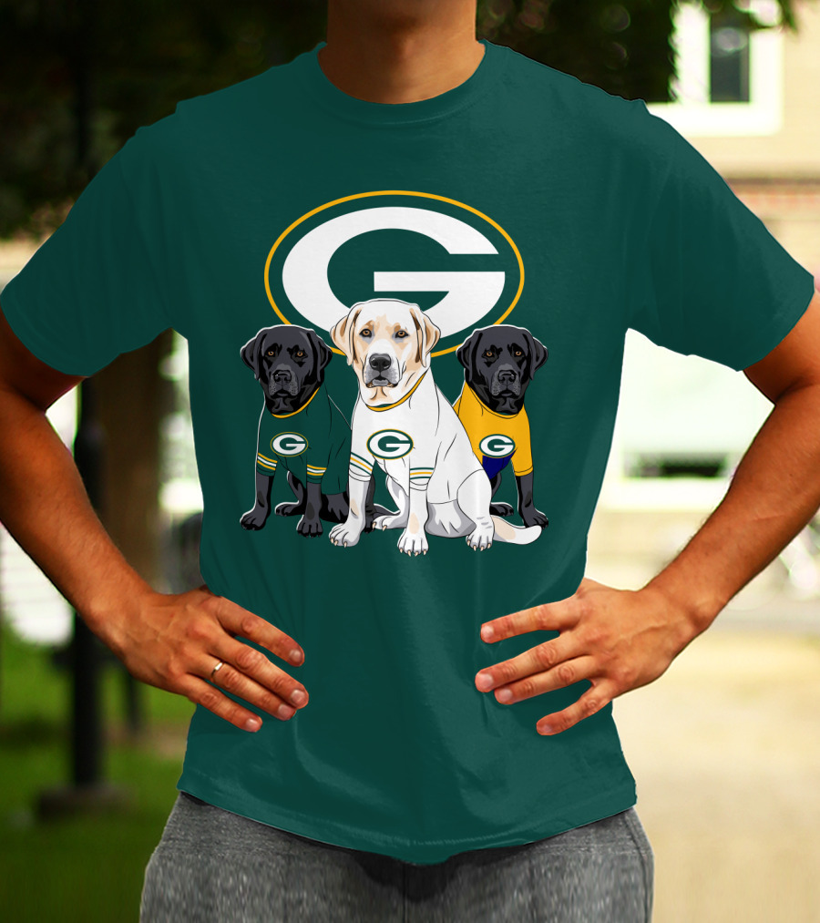 Green Bay Packers Labrador Retriever Trio T-Shirt