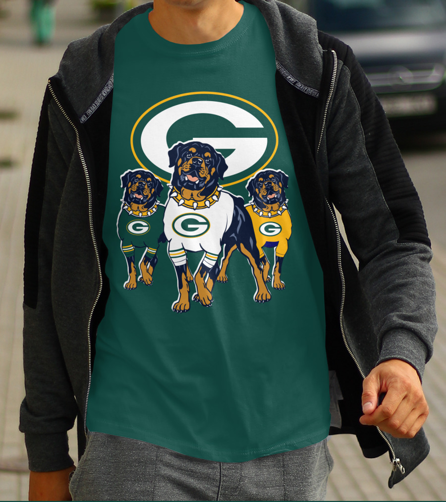 Green Bay Packers Rottweiler T-Shirt