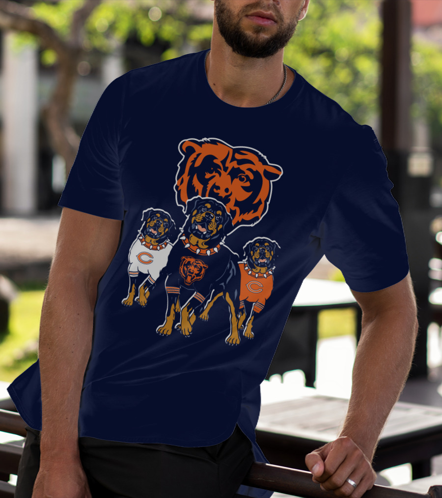 Chicago Bears Rottweiler Dog T-Shirt