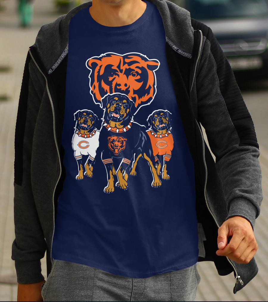 Chicago Bears Rottweiler Dog T-Shirt