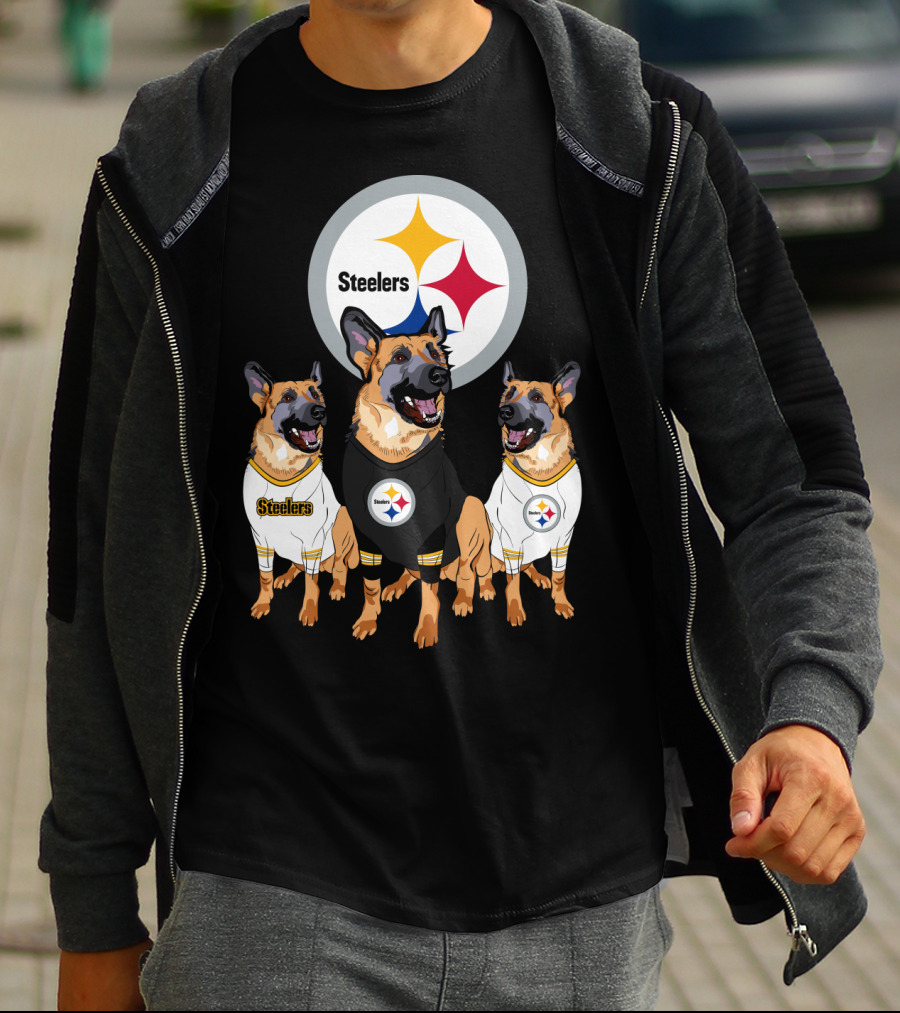 Steelers German Shepherd Trio T-Shirt