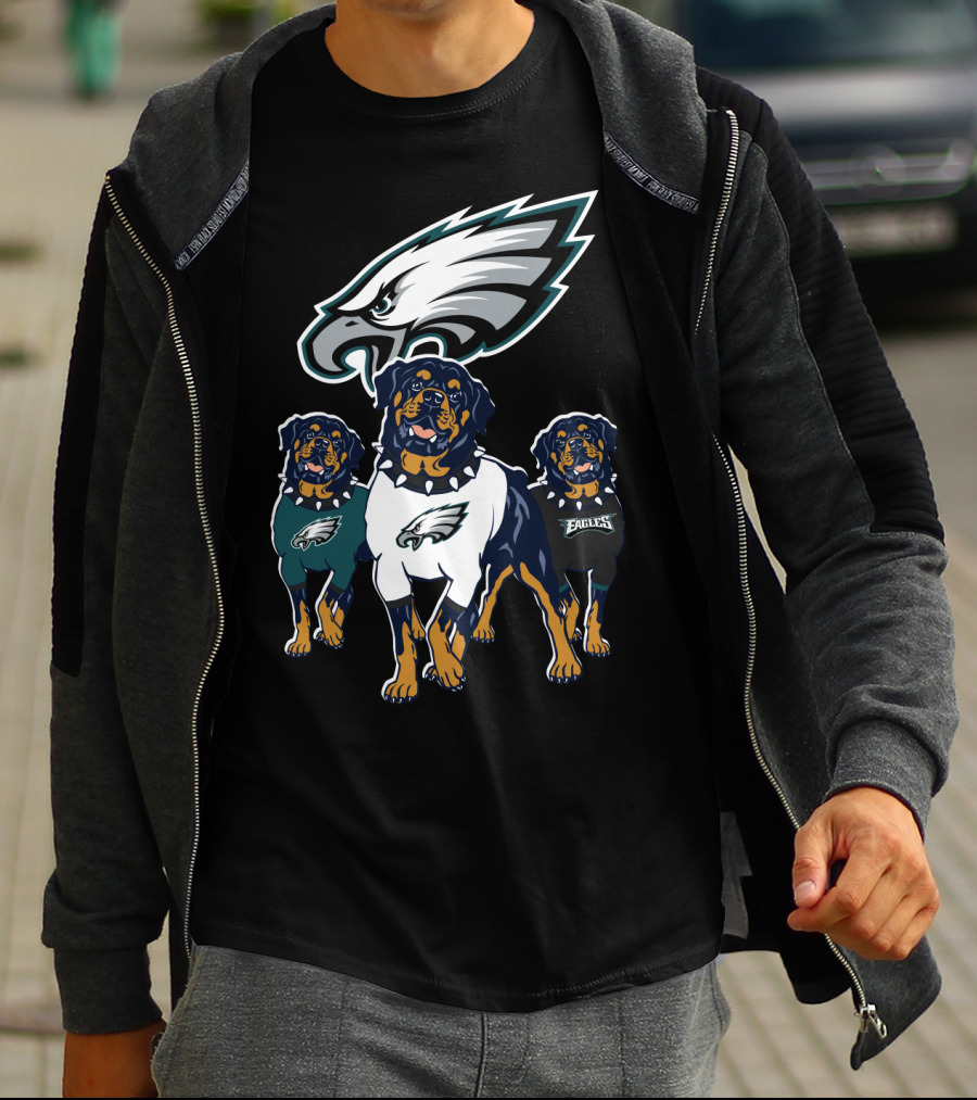 Philadelphia Eagles Rottweiler Trio T-Shirt