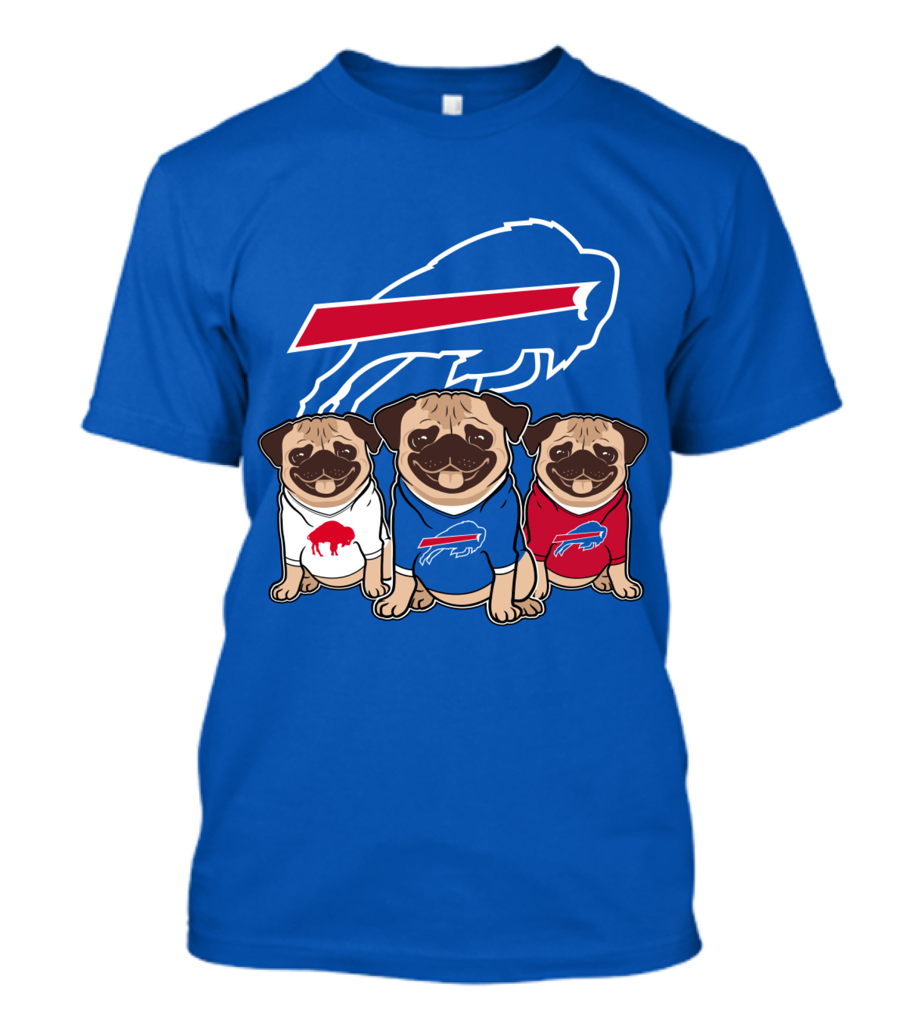 Buffalo Bills Pug Trio T-Shirt