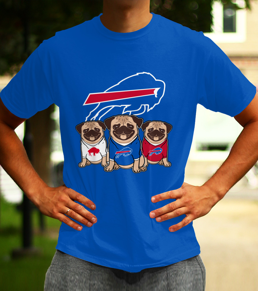 Buffalo Bills Pug Trio T-Shirt