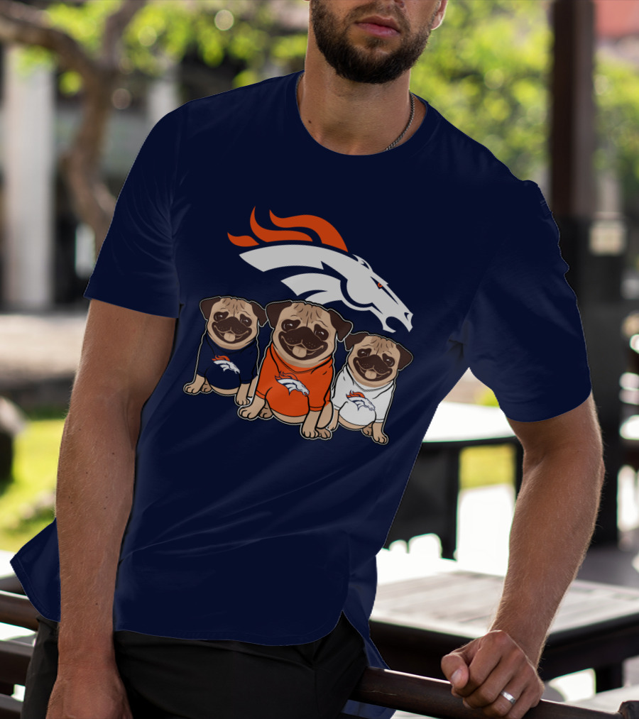 Pug Broncos Trio T-Shirt