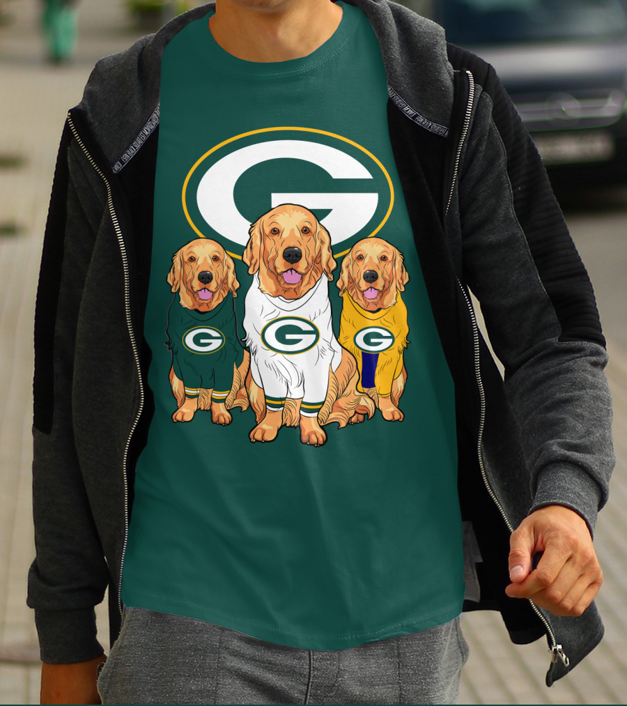 Green Bay Packers Golden Retriever T-Shirt