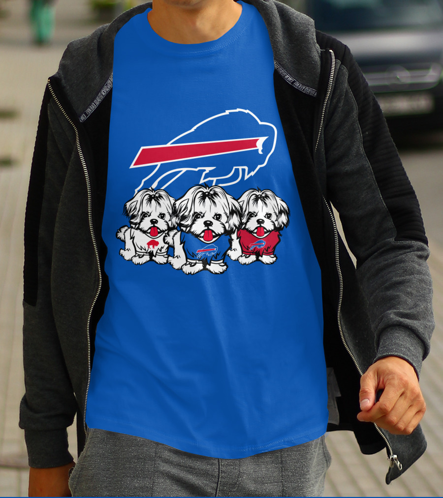 Buffalo Bills Shih Tzu Trio T-Shirt