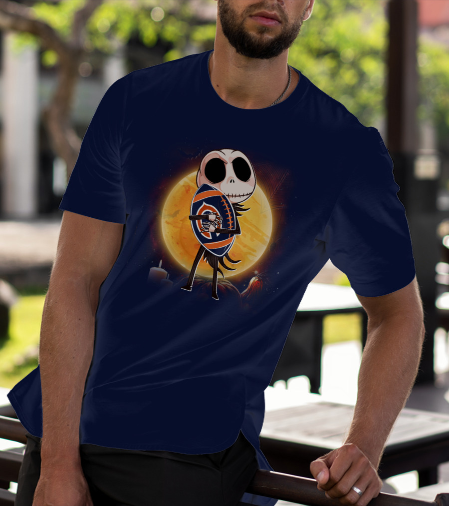Jack Holding Bears Football In Moonlight T-Shirt