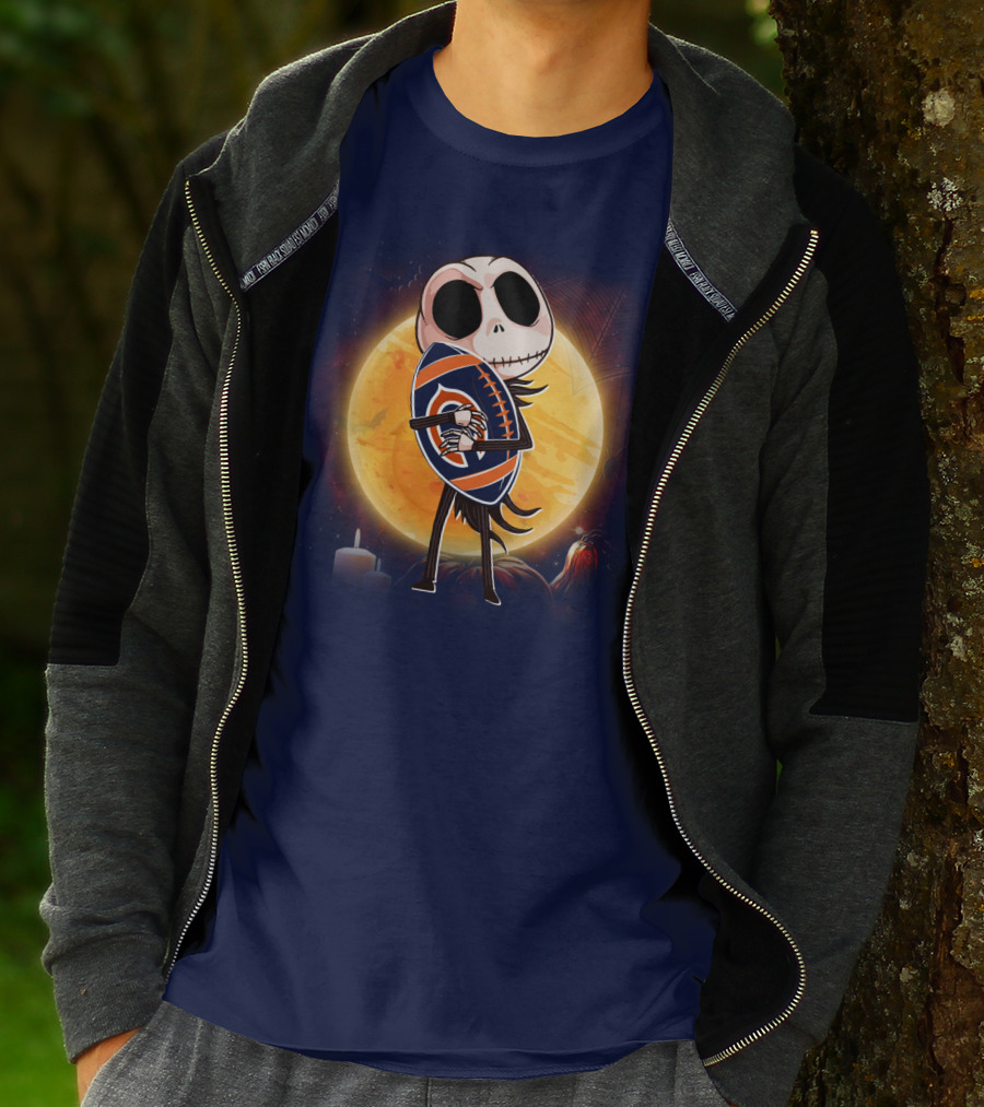 Jack Holding Bears Football In Moonlight T-Shirt