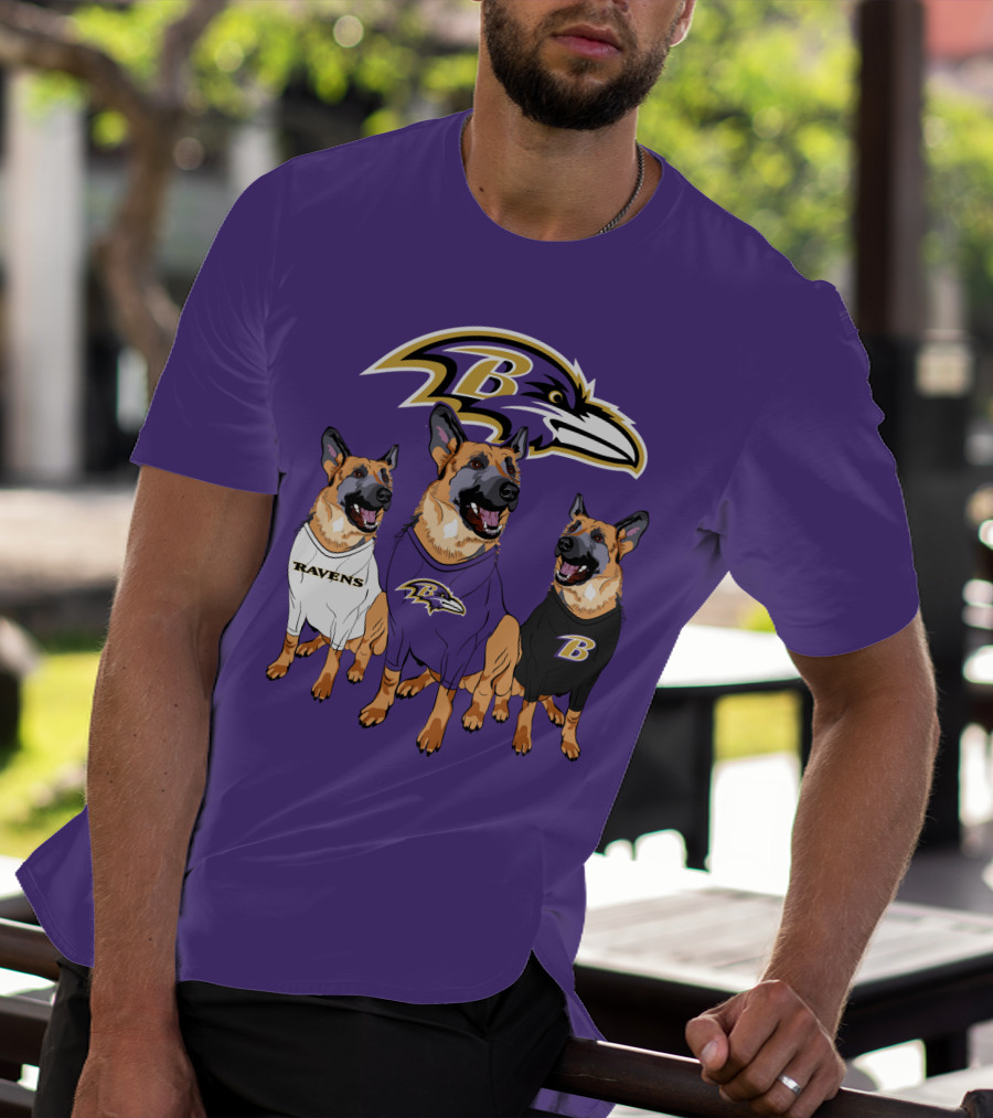 Ravens German Shepherd Trio T-Shirt