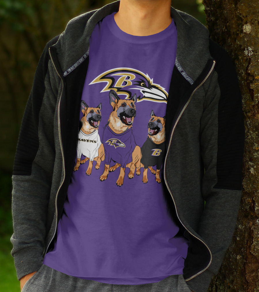 Ravens German Shepherd Trio T-Shirt
