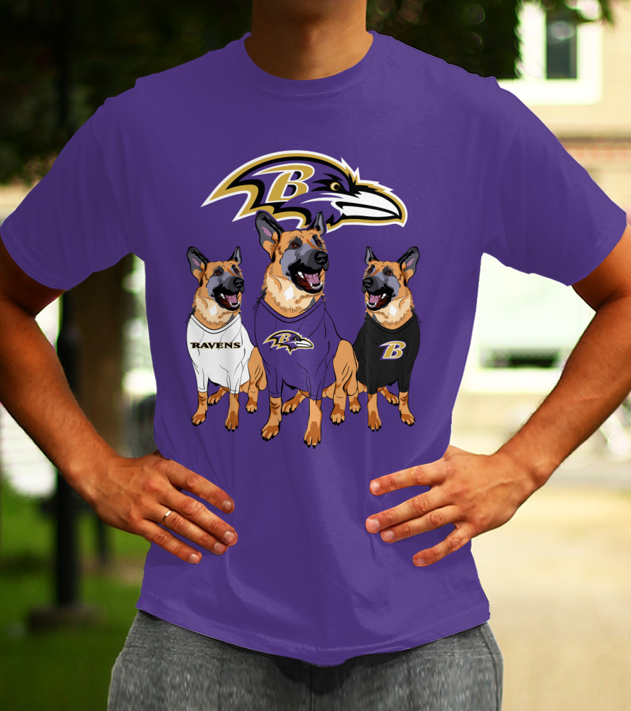 Ravens German Shepherd Trio T-Shirt