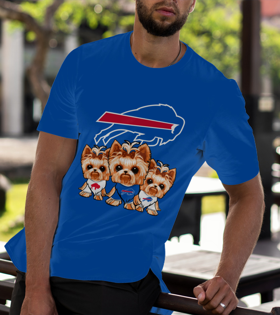 Buffalo Bills Yorkshire Terrier With Team T-Shirt