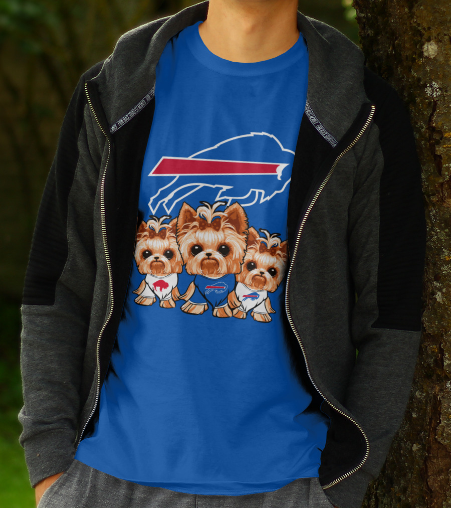 Buffalo Bills Yorkshire Terrier With Team T-Shirt