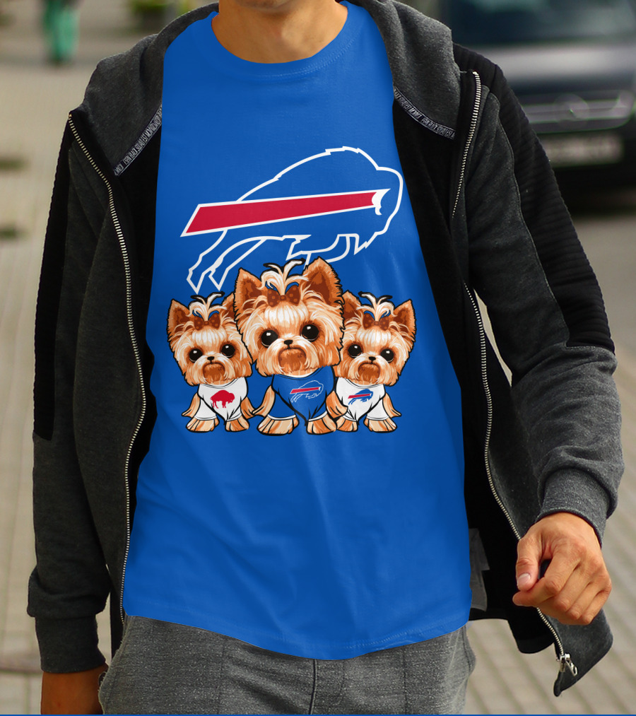 Buffalo Bills Yorkshire Terrier With Team T-Shirt