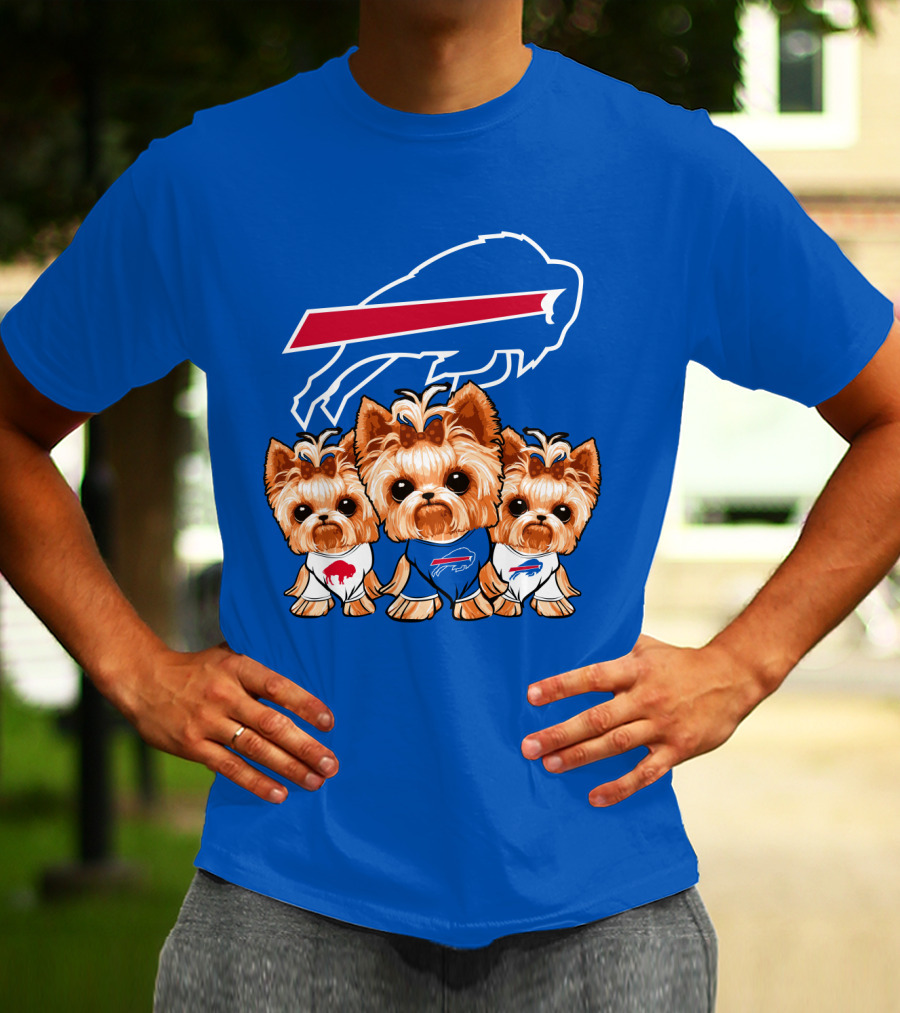 Buffalo Bills Yorkshire Terrier With Team T-Shirt