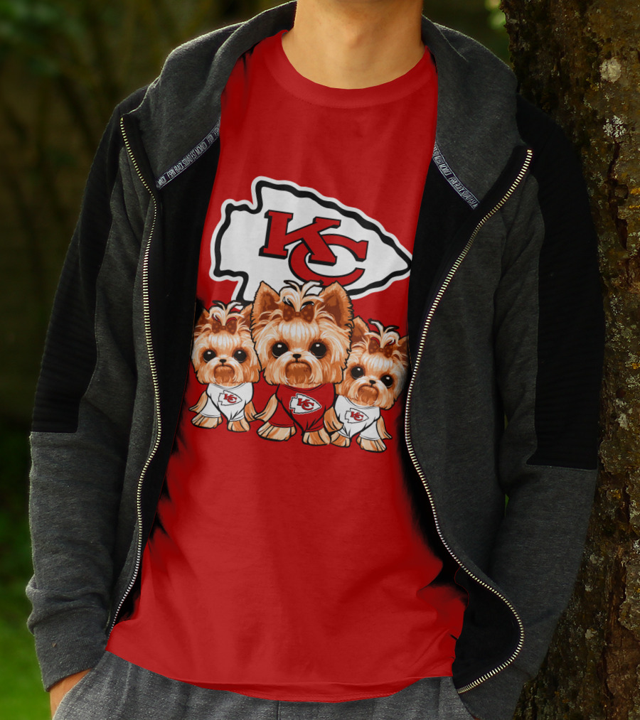 Kansas City Chiefs Yorkshire Terrier T-Shirt