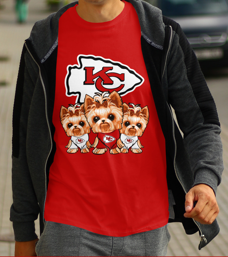 Kansas City Chiefs Yorkshire Terrier T-Shirt
