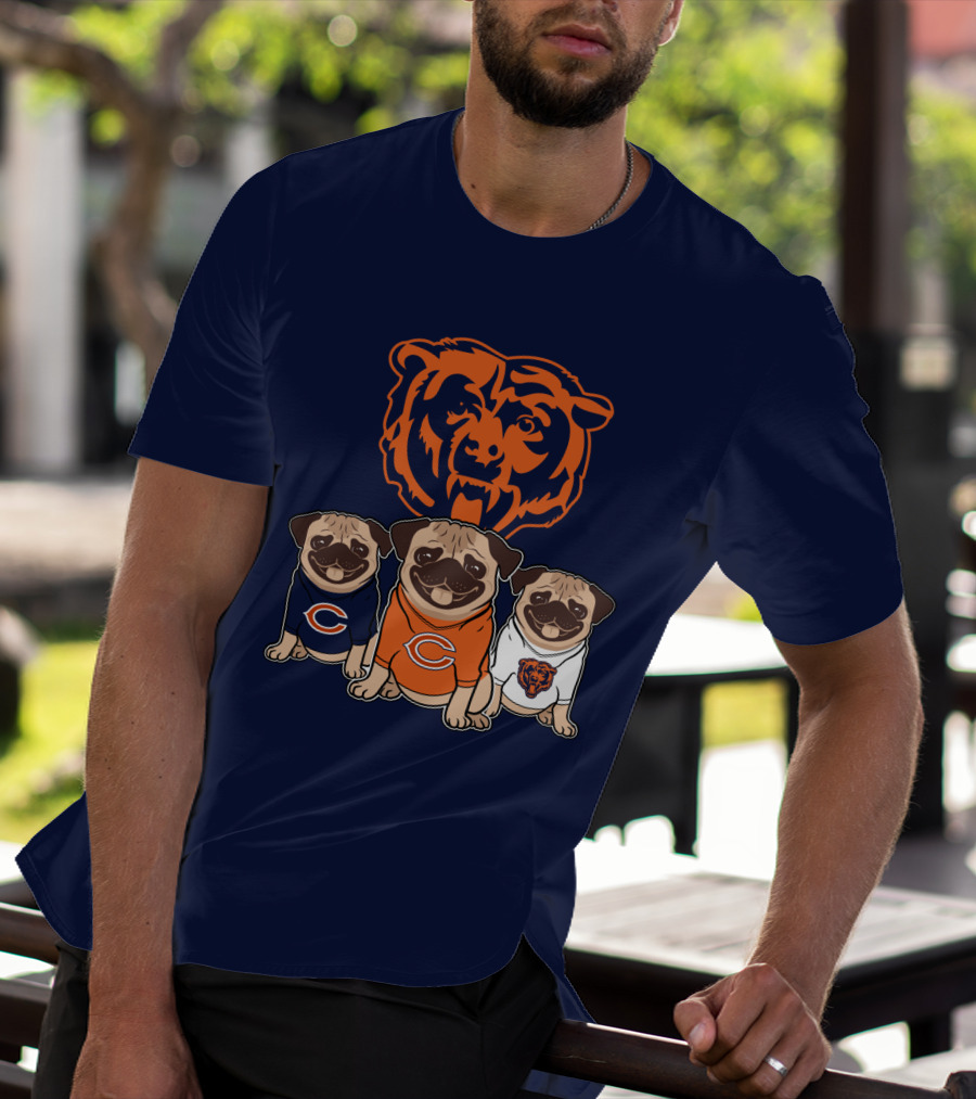 Chicago Bears Pugs T-Shirt