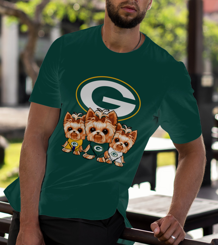 Green Bay Packers Yorkie Trio T-Shirt