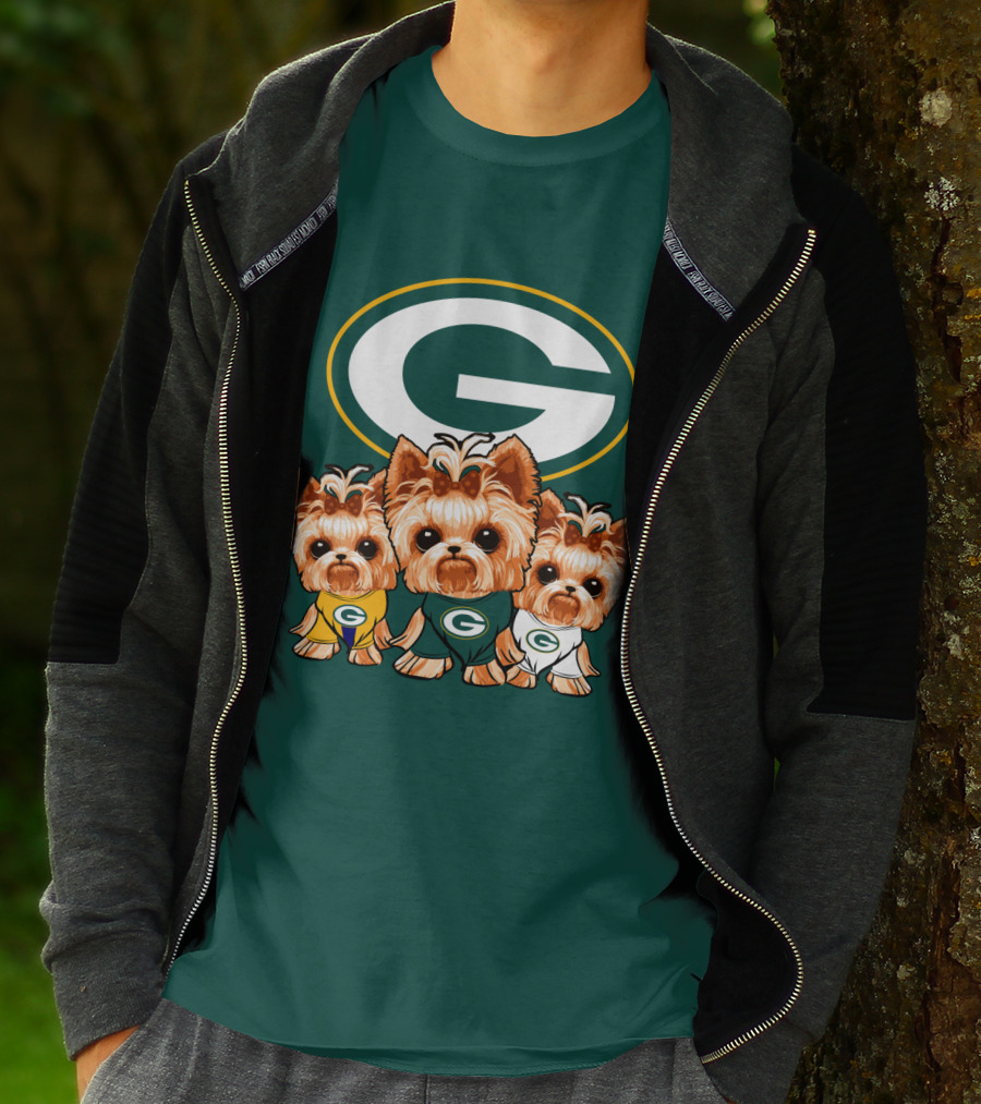 Green Bay Packers Yorkie Trio T-Shirt