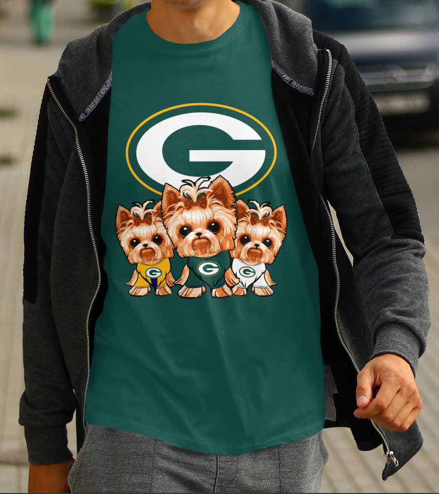 Green Bay Packers Yorkie Trio T-Shirt