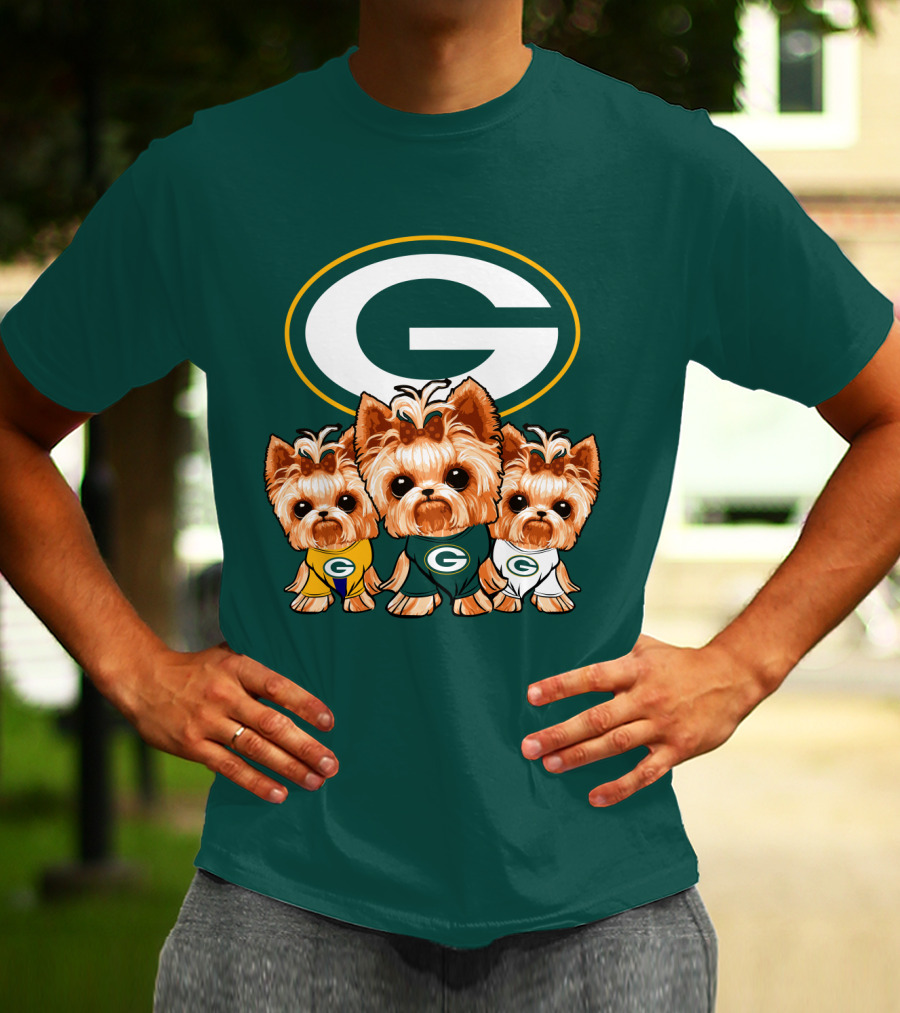 Green Bay Packers Yorkie Trio T-Shirt