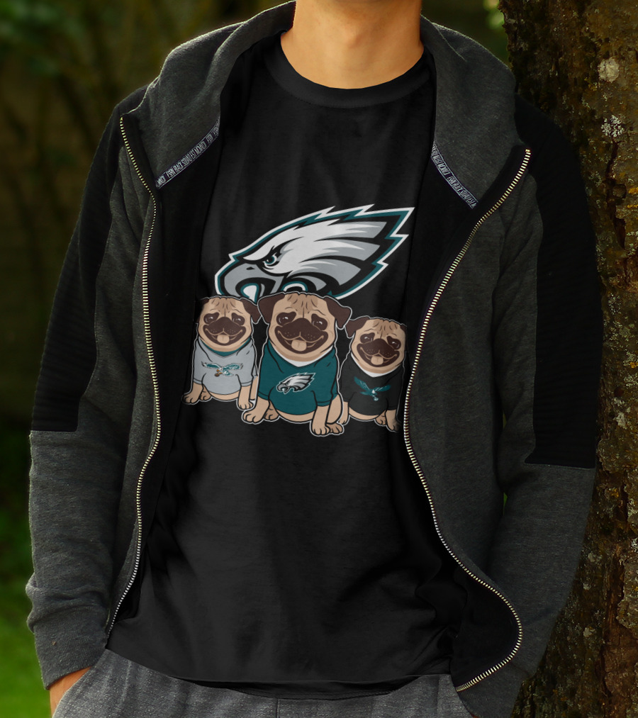 Philadelphia Eagles Pugs T-Shirt
