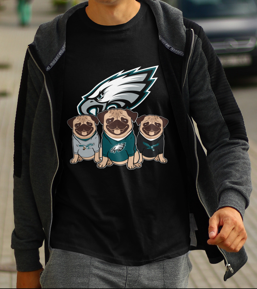 Philadelphia Eagles Pugs T-Shirt